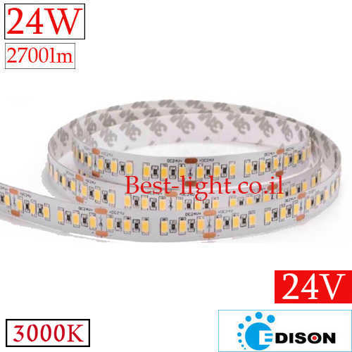 פס לד Edison 24V 24W 2700lm 3000k מחיר למטר