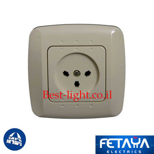 שקע חשמל ישראלי קרם התקנה תה''ט Fetaya סדרת נועה