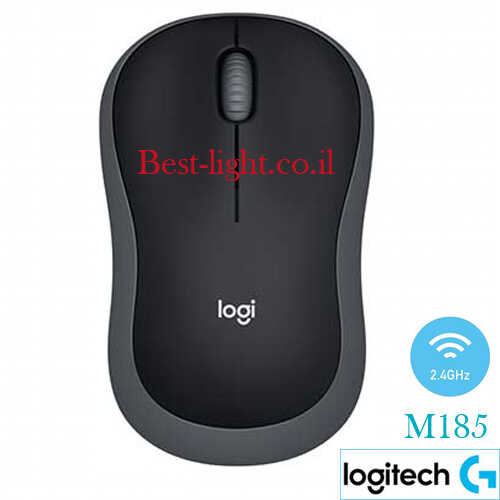 עכבר אלחוטי אפור Logitech דגם M185