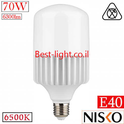 נורת לד בהספק גבוה NISKO E40 70W 6500k