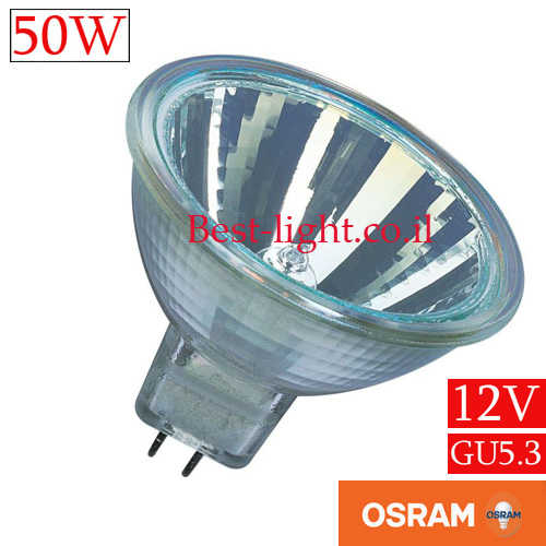 נורת דקרויקה הלוגן OSRAM DECOSTAR GU5.3 12V 50W 2950k 