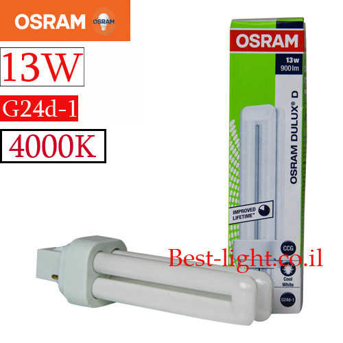 נורת פלורסנט OSRAM PL 13W G24d-1 4000k
