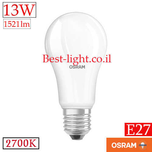 נורת ליבון לד OSRAM E27 13W 2700k 1521lm
