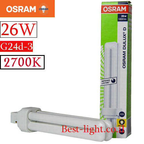נורת פלורסנט OSRAM PL 26W G24d-3 2700k
